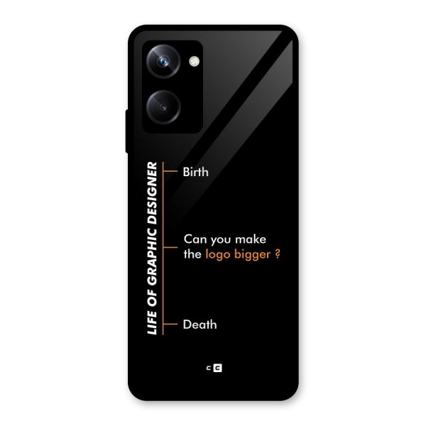 Graphic Designer Life Glass Back Case for Realme 10 Pro