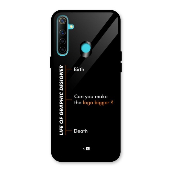 Graphic Designer Life Glass Back Case for Realme 5