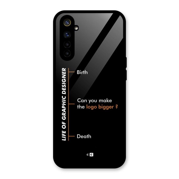 Graphic Designer Life Glass Back Case for Realme 6