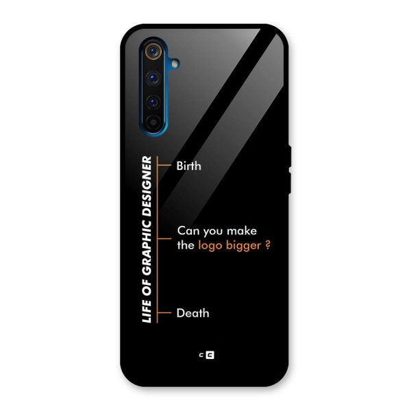 Graphic Designer Life Glass Back Case for Realme 6 Pro