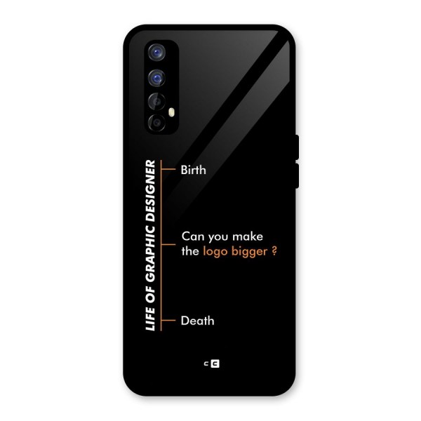 Graphic Designer Life Glass Back Case for Realme 7