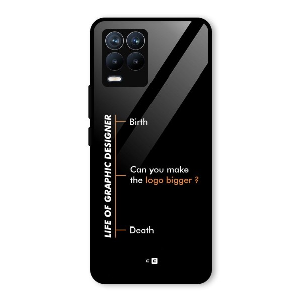 Graphic Designer Life Glass Back Case for Realme 8