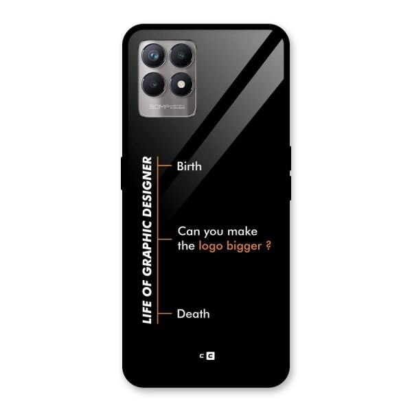 Graphic Designer Life Glass Back Case for Realme 8i