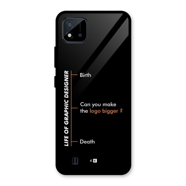 Graphic Designer Life Glass Back Case for Realme C11 2021