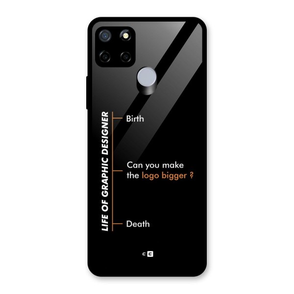 Graphic Designer Life Glass Back Case for Realme C12