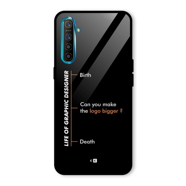 Graphic Designer Life Glass Back Case for Realme X2