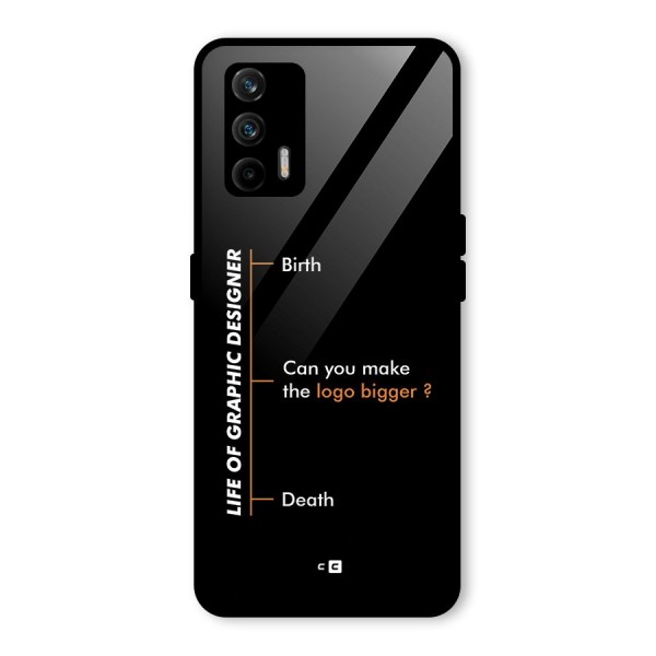 Graphic Designer Life Glass Back Case for Realme X7 Max