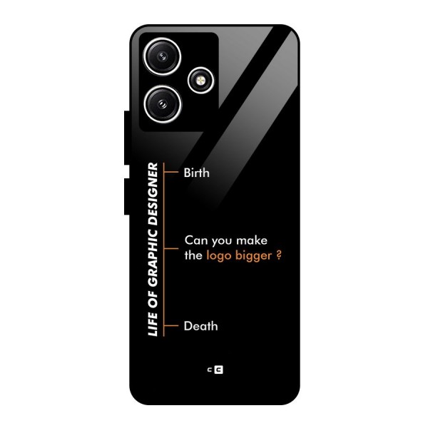 Graphic Designer Life Glass Back Case for Redmi 12 5G