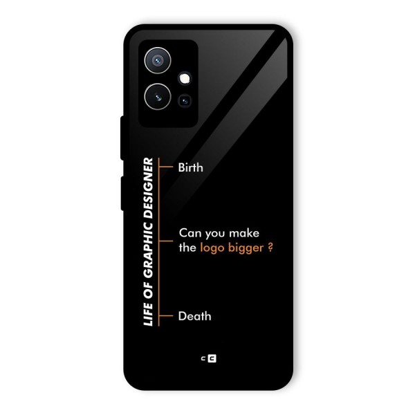 Graphic Designer Life Glass Back Case for Vivo T1 5G