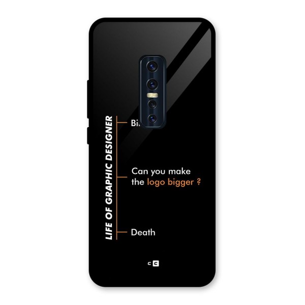 Graphic Designer Life Glass Back Case for Vivo V17 Pro