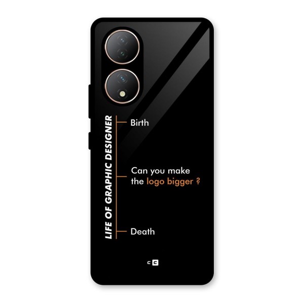 Graphic Designer Life Glass Back Case for Vivo Y100A