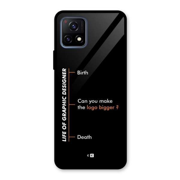 Graphic Designer Life Glass Back Case for Vivo Y72 5G