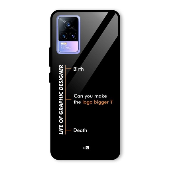 Graphic Designer Life Glass Back Case for Vivo Y73