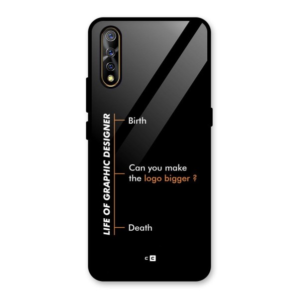 Graphic Designer Life Glass Back Case for Vivo Z1x