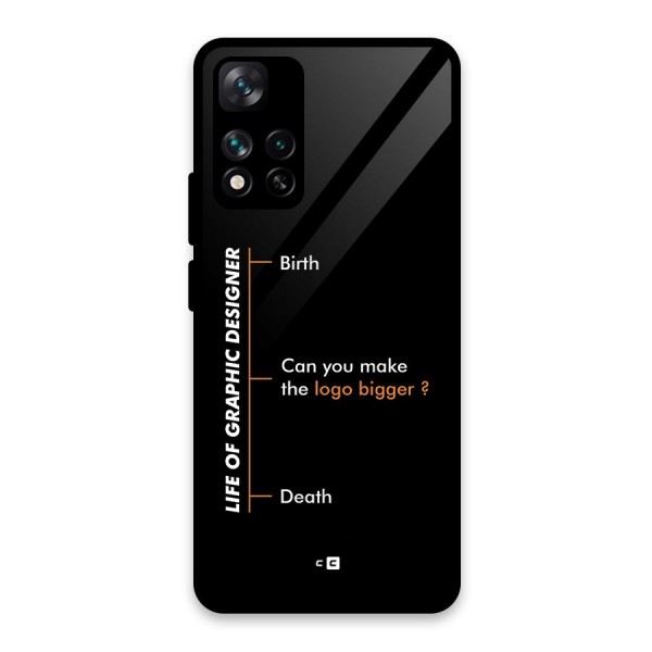 Graphic Designer Life Glass Back Case for Xiaomi 11i 5G