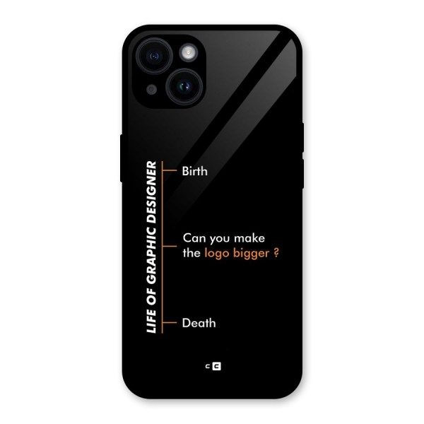 Graphic Designer Life Glass Back Case for iPhone 14