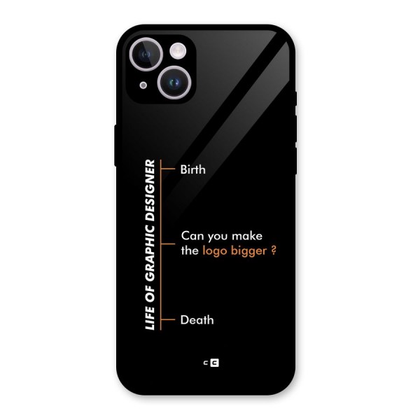 Graphic Designer Life Glass Back Case for iPhone 14 Plus