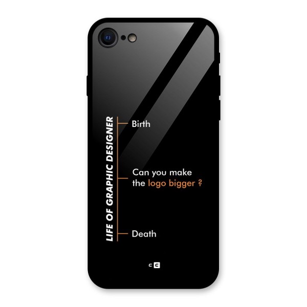 Graphic Designer Life Glass Back Case for iPhone 8