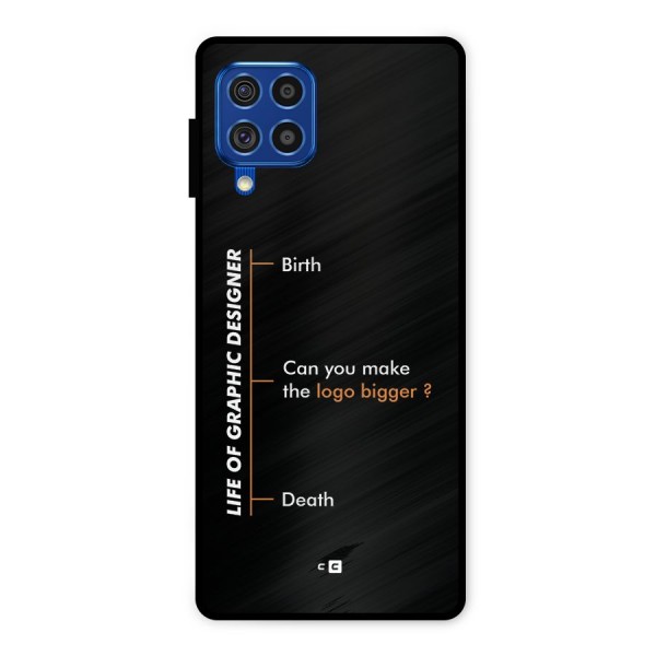 Graphic Designer Life Metal Back Case for Galaxy F62