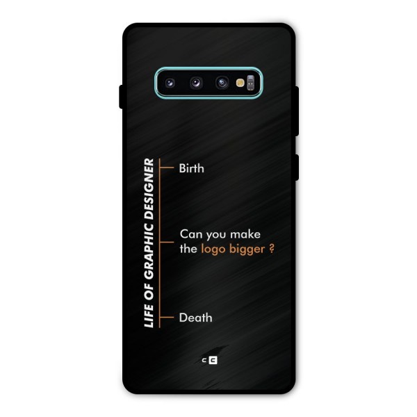 Graphic Designer Life Metal Back Case for Galaxy S10 Plus