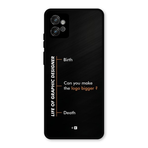 Graphic Designer Life Metal Back Case for Moto G32