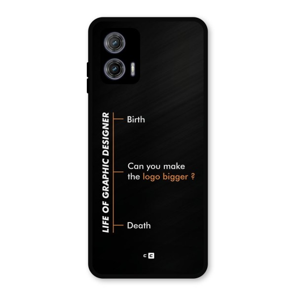 Graphic Designer Life Metal Back Case for Moto G73