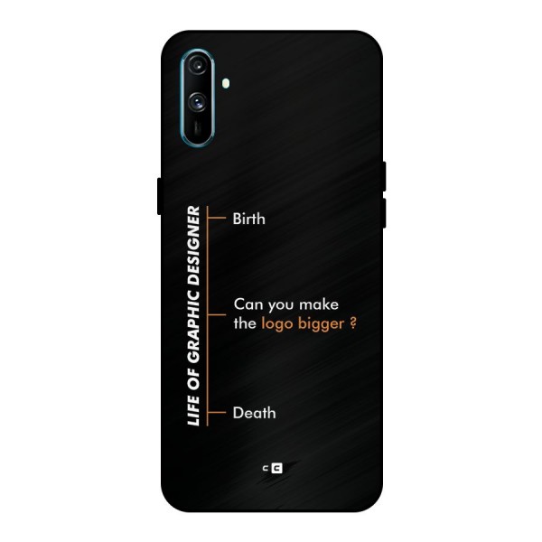 Graphic Designer Life Metal Back Case for Realme C3