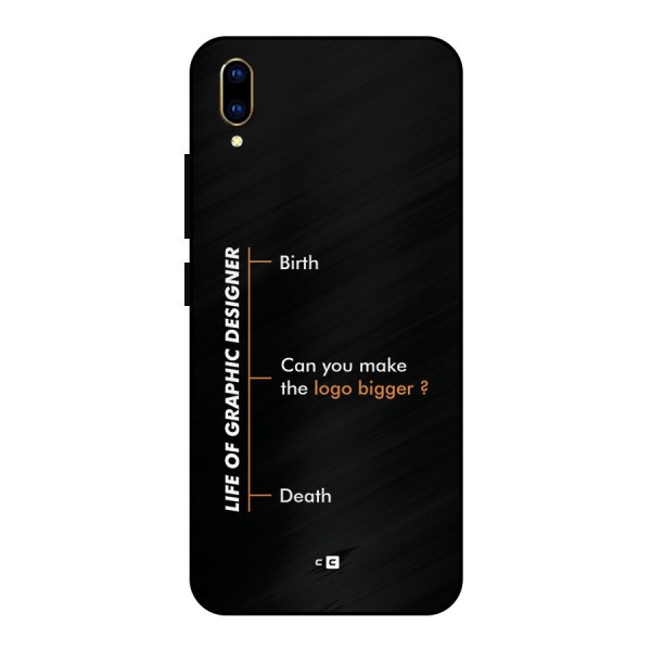 Graphic Designer Life Metal Back Case for Vivo V11 Pro