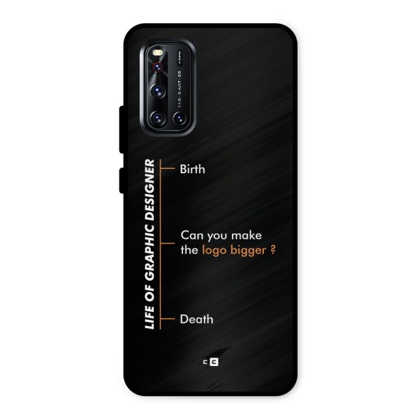 Graphic Designer Life Metal Back Case for Vivo V19