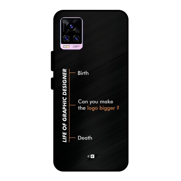 Graphic Designer Life Metal Back Case for Vivo V20 Pro