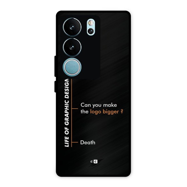 Graphic Designer Life Metal Back Case for Vivo V29 Pro