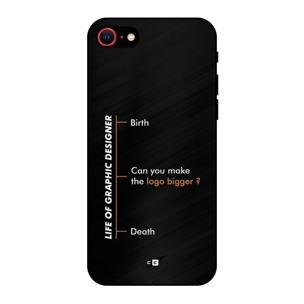 Graphic Designer Life Metal Back Case for iPhone 7