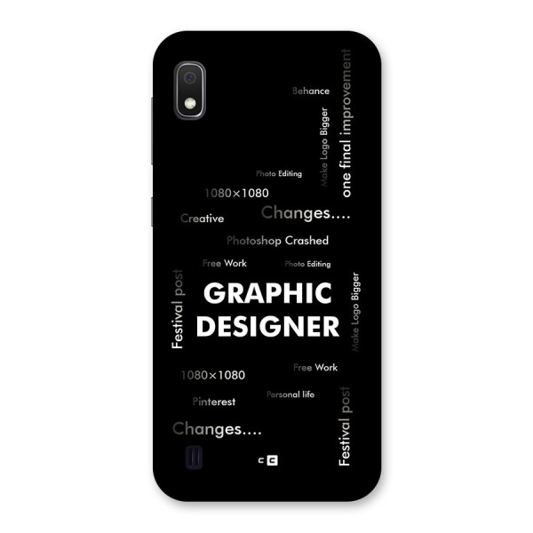 Graphic Designer Struggles Back Case for Galaxy A10