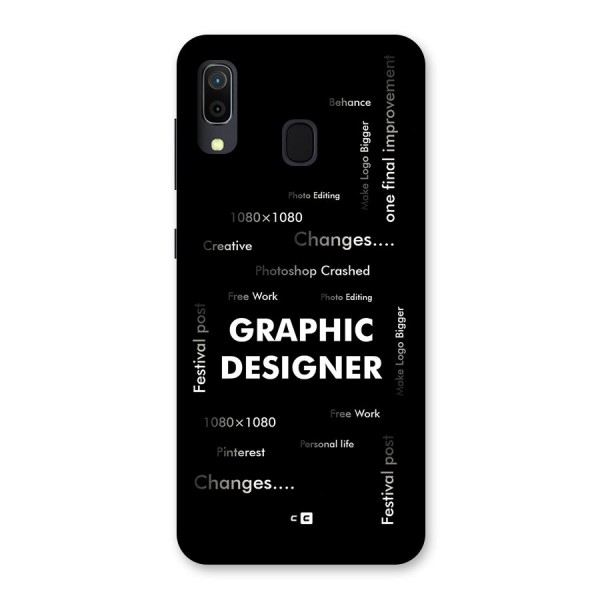 Graphic Designer Struggles Back Case for Galaxy A30