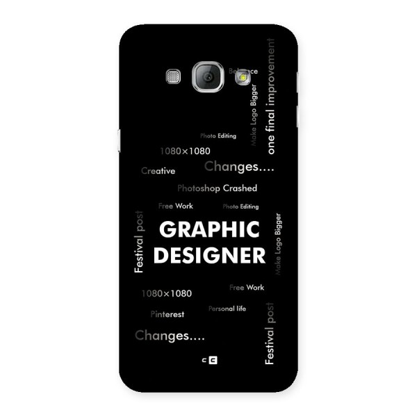 Graphic Designer Struggles Back Case for Galaxy A8