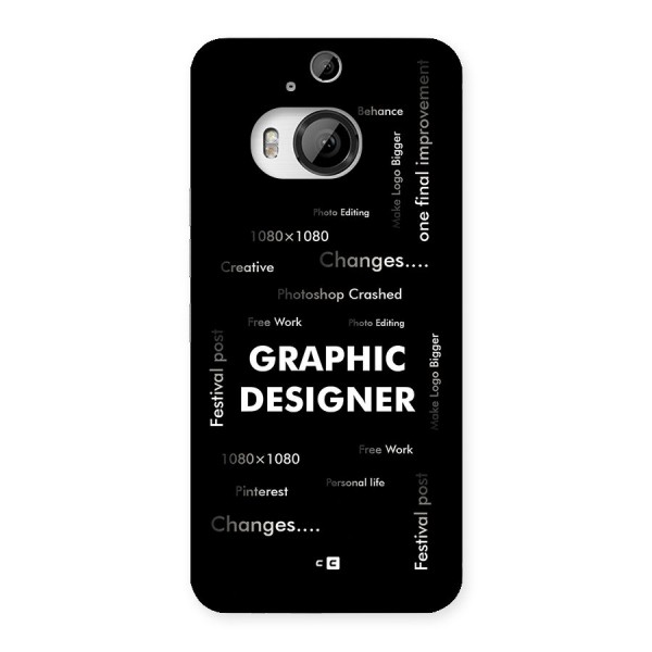 Graphic Designer Struggles Back Case for HTC One M9 Plus