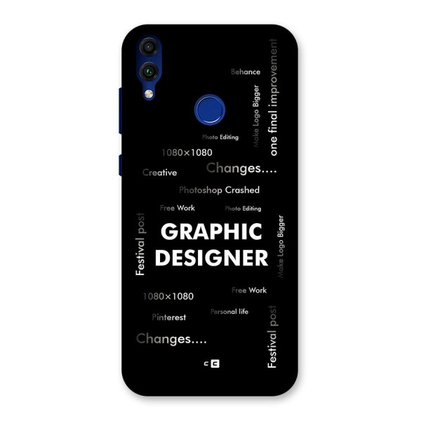 Graphic Designer Struggles Back Case for Honor 8C