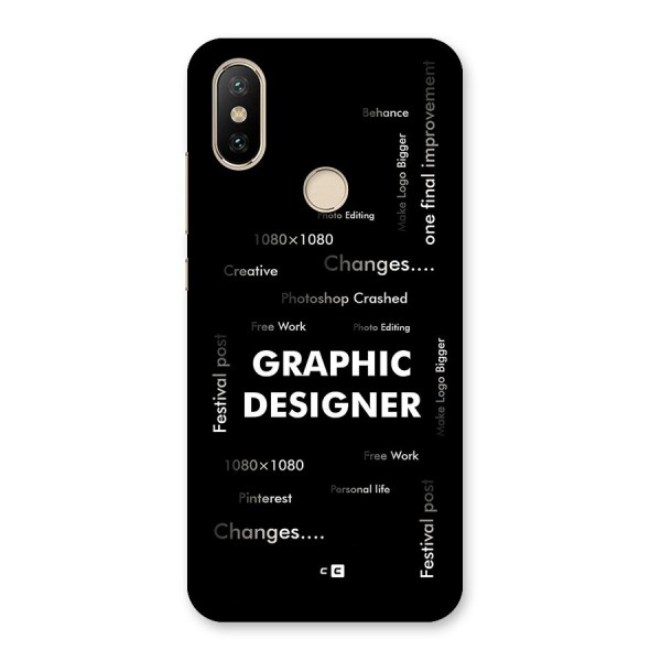 Graphic Designer Struggles Back Case for Mi A2