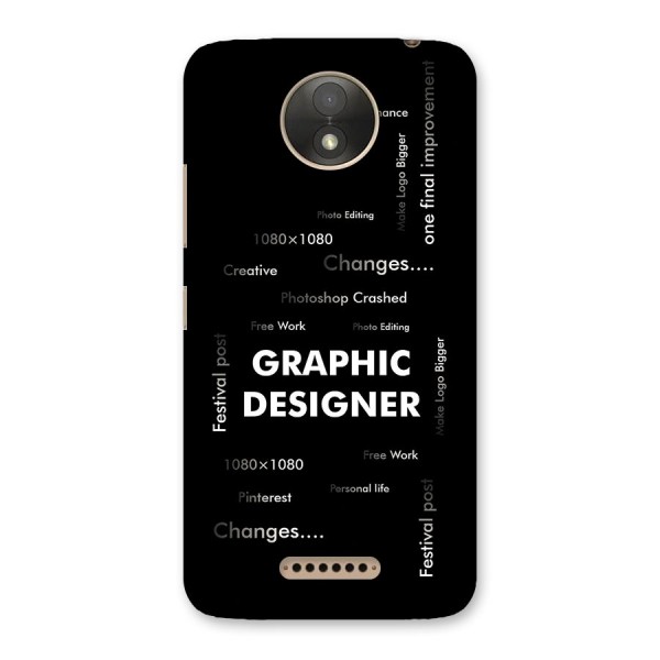 Graphic Designer Struggles Back Case for Moto C Plus