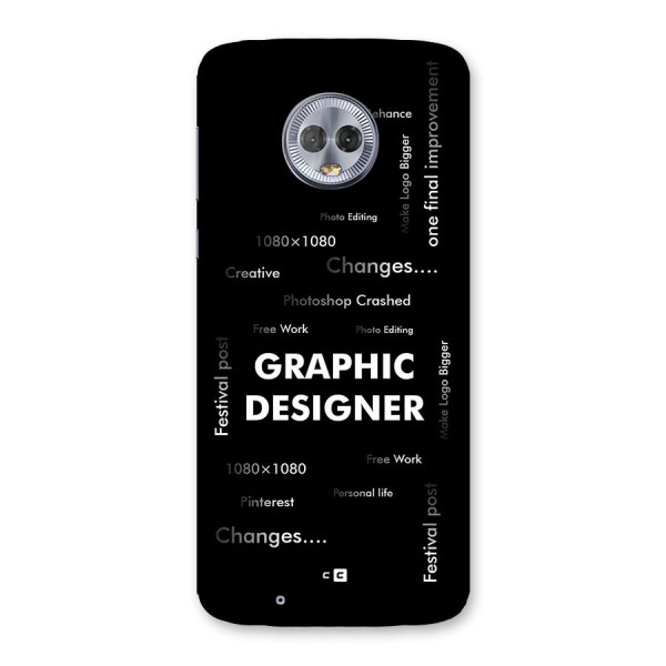 Graphic Designer Struggles Back Case for Moto G6