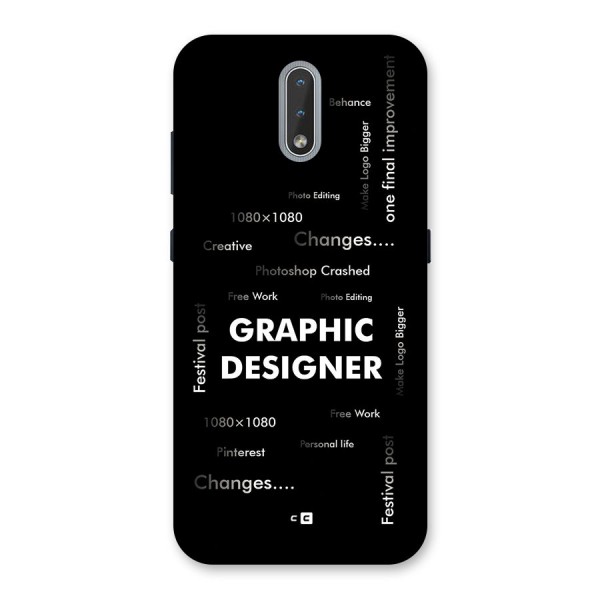 Graphic Designer Struggles Back Case for Nokia 2.3