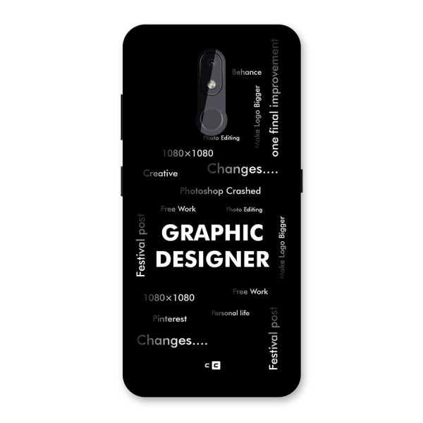 Graphic Designer Struggles Back Case for Nokia 3.2