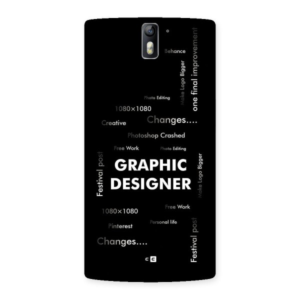 Graphic Designer Struggles Back Case for OnePlus One