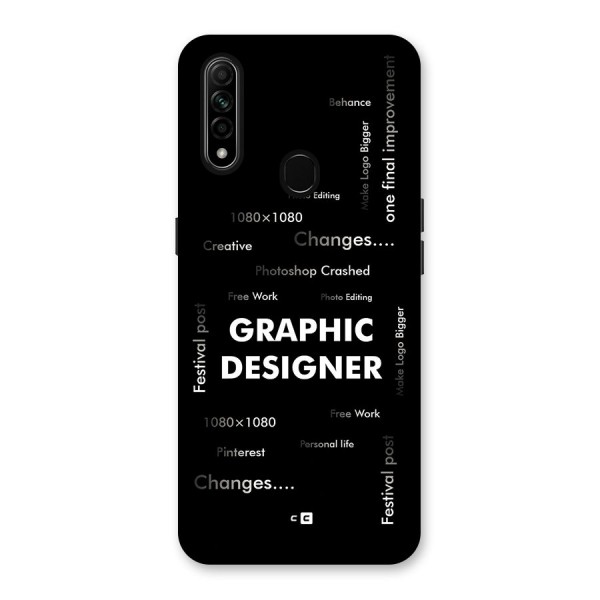 Graphic Designer Struggles Back Case for Oppo A31