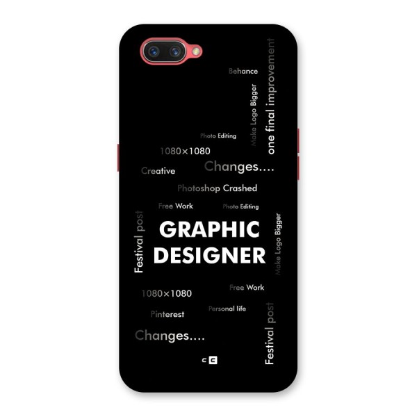 Graphic Designer Struggles Back Case for Oppo A3s