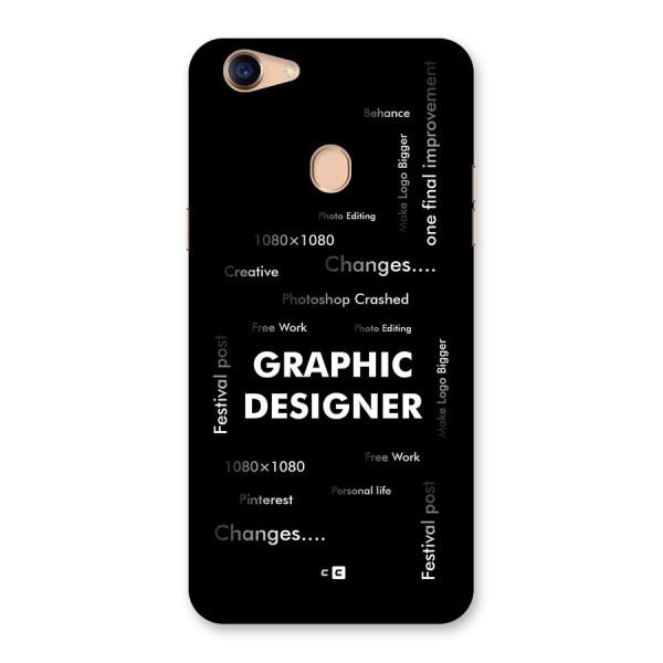 Graphic Designer Struggles Back Case for Oppo F5