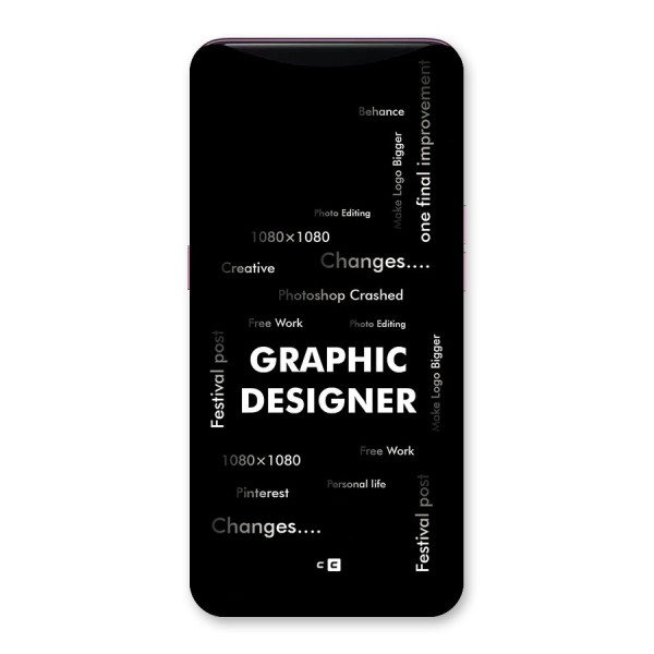 Graphic Designer Struggles Back Case for Oppo Find X