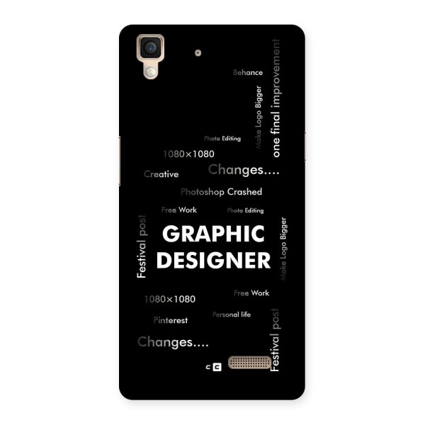 Graphic Designer Struggles Back Case for Oppo R7