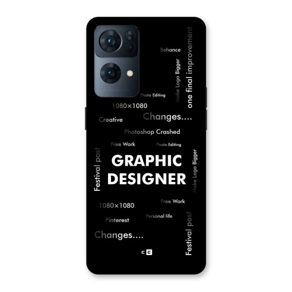 Graphic Designer Struggles Back Case for Oppo Reno7 Pro 5G