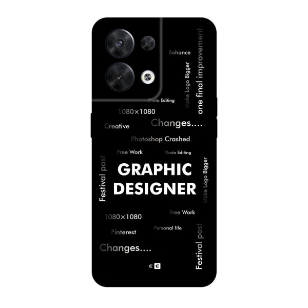 Graphic Designer Struggles Back Case for Oppo Reno8 5G